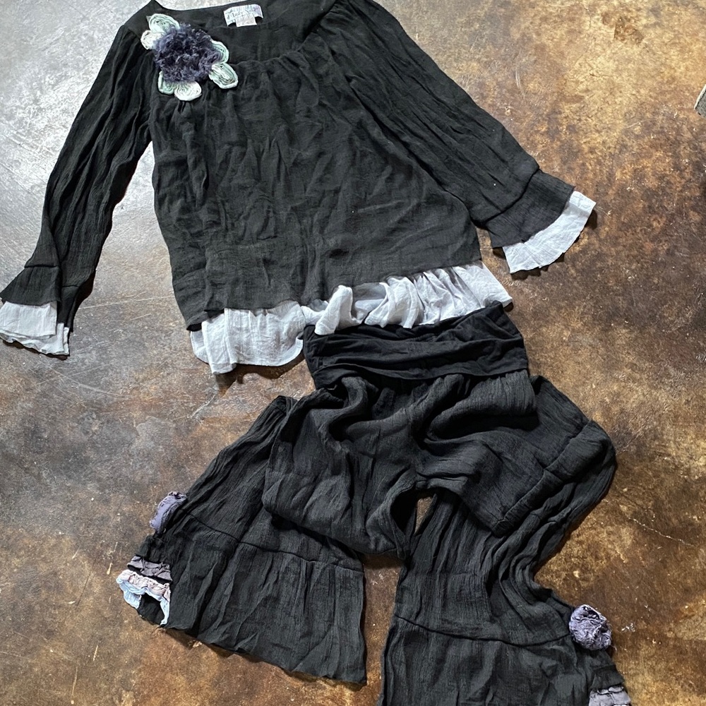 Lady Noiz Two Piece Black and Gray Set